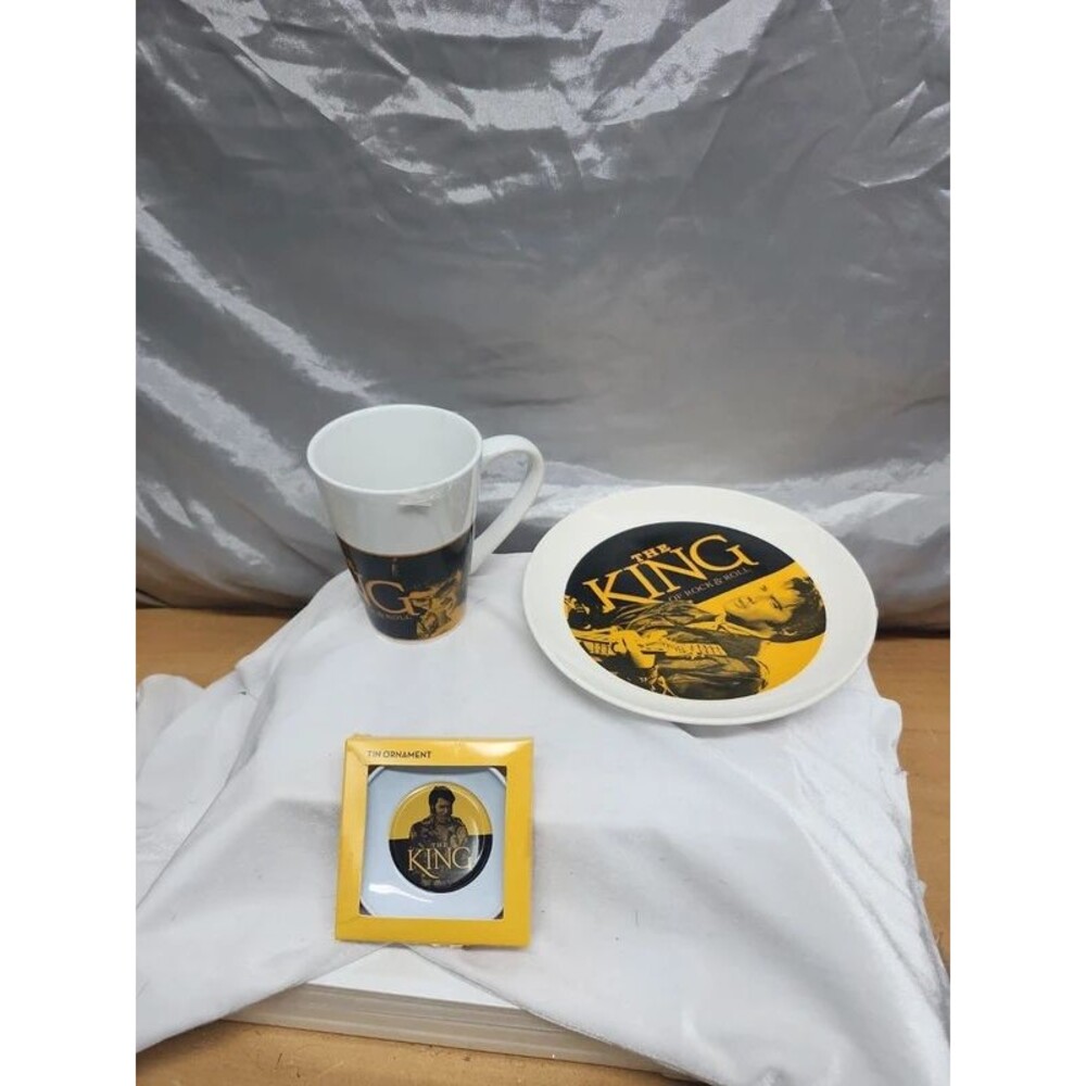 Elvis Presley  mug, plate and ornament